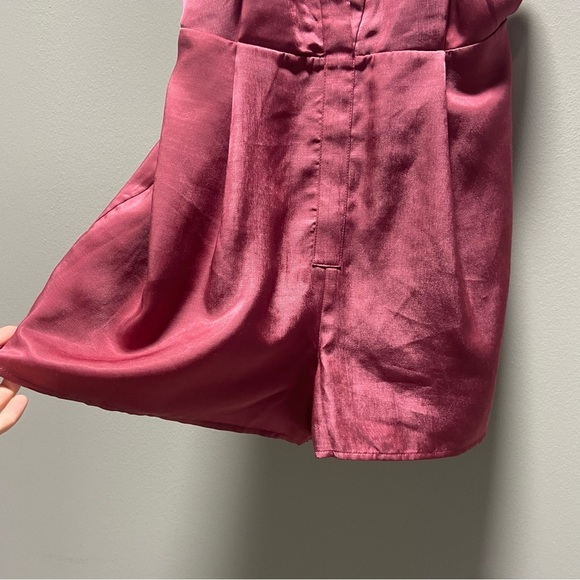 Finders Pink Satin Kahlo Playsuit Romper NWT - Picture 6 of 11